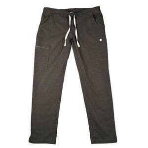 Figs Womens XS Technical Collection Scrub Cargo Pants Black Drawstring Pockets